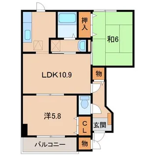 メゾン・ラ・ロッシェル【1階】の間取り