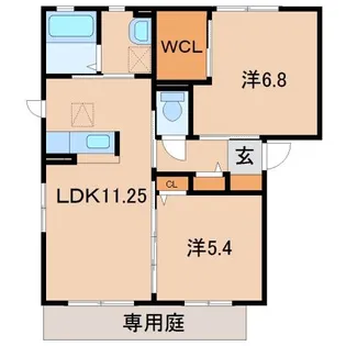 シャーメゾン神前【1階】の間取り