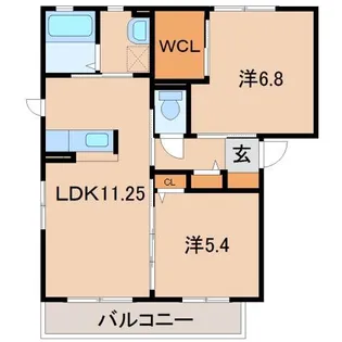 シャーメゾン神前【2階】の間取り