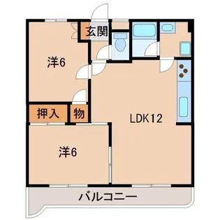 ウイング花山【4階】の間取り