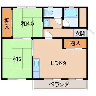 グリーンマンションⅠ【4階】の間取り