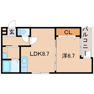 AXIS 壱番館【3階】の間取り