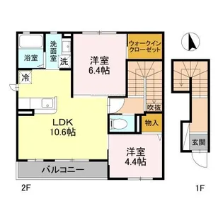 アート・ソレイユ B棟【2階】の間取り