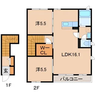 シャーメゾン新中島【2階】の間取り