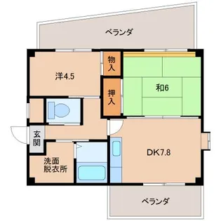 アルコバレーノ【1階】の間取り