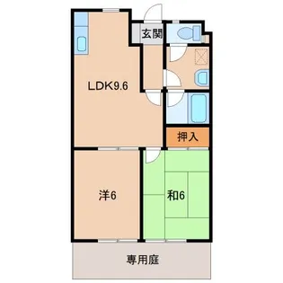 ソレアード菖蒲【1階】の間取り