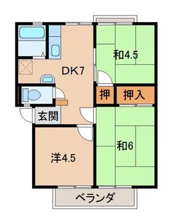 サンシティオカモト【2階】の間取り