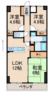 朝日プラザ鳴神【4階】の間取り