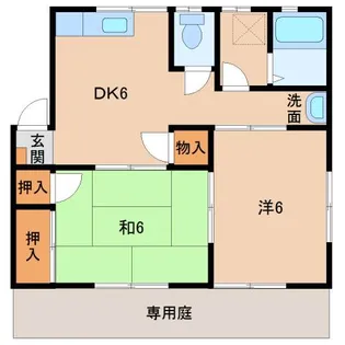 ローズ北出島【1階】の間取り