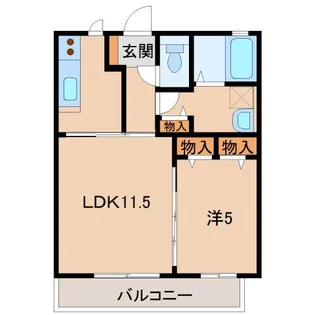 ビルロート【1階】の間取り