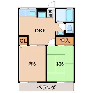 三葛ハイツ【2階】の間取り