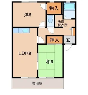 グリーンフル紀の川【1階】の間取り