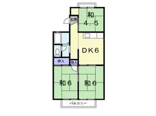セジュールあきらⅡ【2階】の間取り