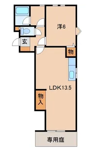 アネーロあおき【1階】の間取り