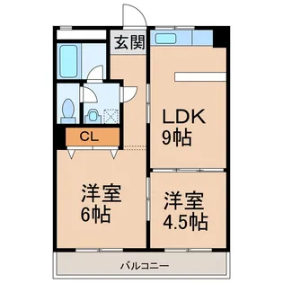 川端ビル【4階】の間取り