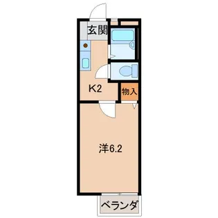 スーパーハイツ黒田【1階】の間取り