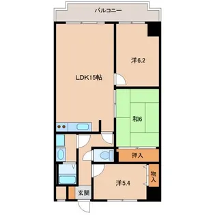 グランドハイツ田尻【7階】の間取り