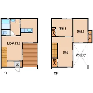 ミクサージュ壱番館・弐番館の間取り