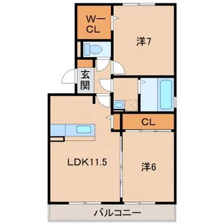 クレール寿【3階】の間取り