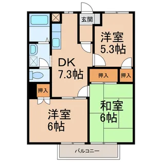 プロムナード菖蒲Ⅱ【1階】の間取り