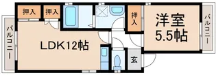 黒田ハイツ【2階】の間取り