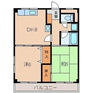 エクシード中島【1階】の間取り