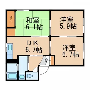 シャーメゾンくすの木【1階】の間取り