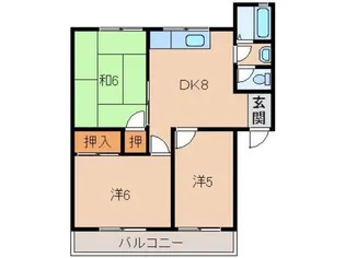 川端マンション【3階】の間取り