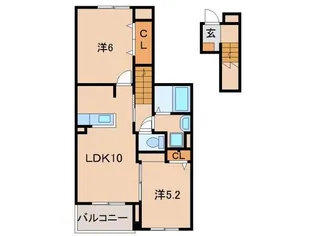リヴェール聖【2階】の間取り