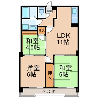 3LDKの間取り画像