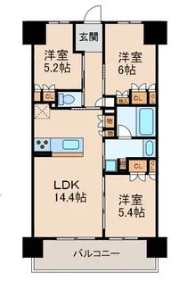 シャルマンフジスマート和歌山城公園【5階】の間取り