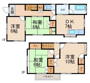 和歌山県和歌山市栄谷【一戸建】の間取り
