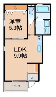 クラウンハイツ新中島【1階】の間取り