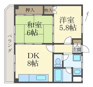 リベラルパレス堀止【4階】の間取り