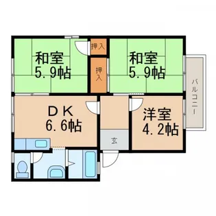 ウエストヒルズ【2階】の間取り