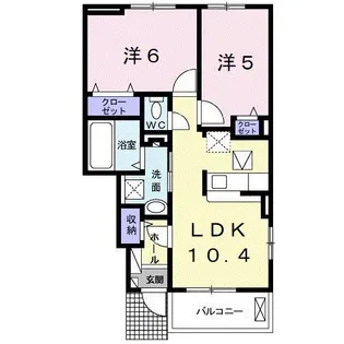 ウフルクア ウノ【1階】の間取り