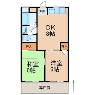 ローズハイツ松島【1階】の間取り