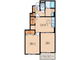 和歌山県有田市古江見【アパート】の間取り