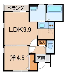 クラウンハイツ秋月【1階】の間取り