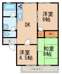 第1クラウンハイツ【1階】の間取り