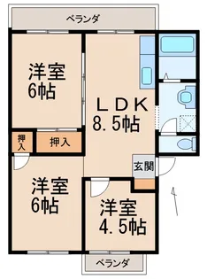 松長マンション弐番館【2階】の間取り