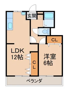 アクティブプラザ築港【4階】の間取り