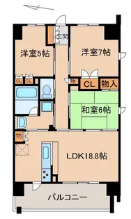 シャルマンフジ和歌山駅前グランピーク【9階】の間取り
