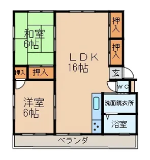 コーポ矢野【3階】の間取り