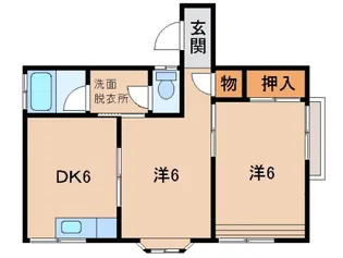 アーネスハイツわか【1階】の間取り