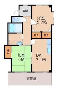錦マンション【1階】の間取り