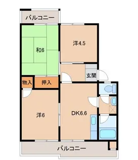 グリーンフルにしおかⅡ【1階】の間取り