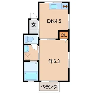 ロイヤルコート岡崎【1階】の間取り