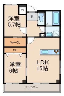 グランメール美園Ⅱ【7階】の間取り