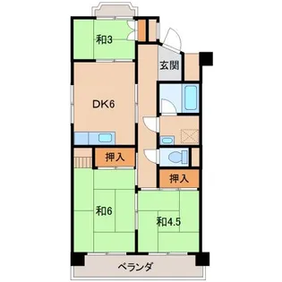 第2川端マンション【4階】の間取り